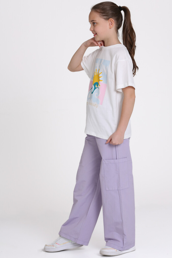 Lila Seek Fun Baskılı 9-13 Yaş Takım - 2483-1