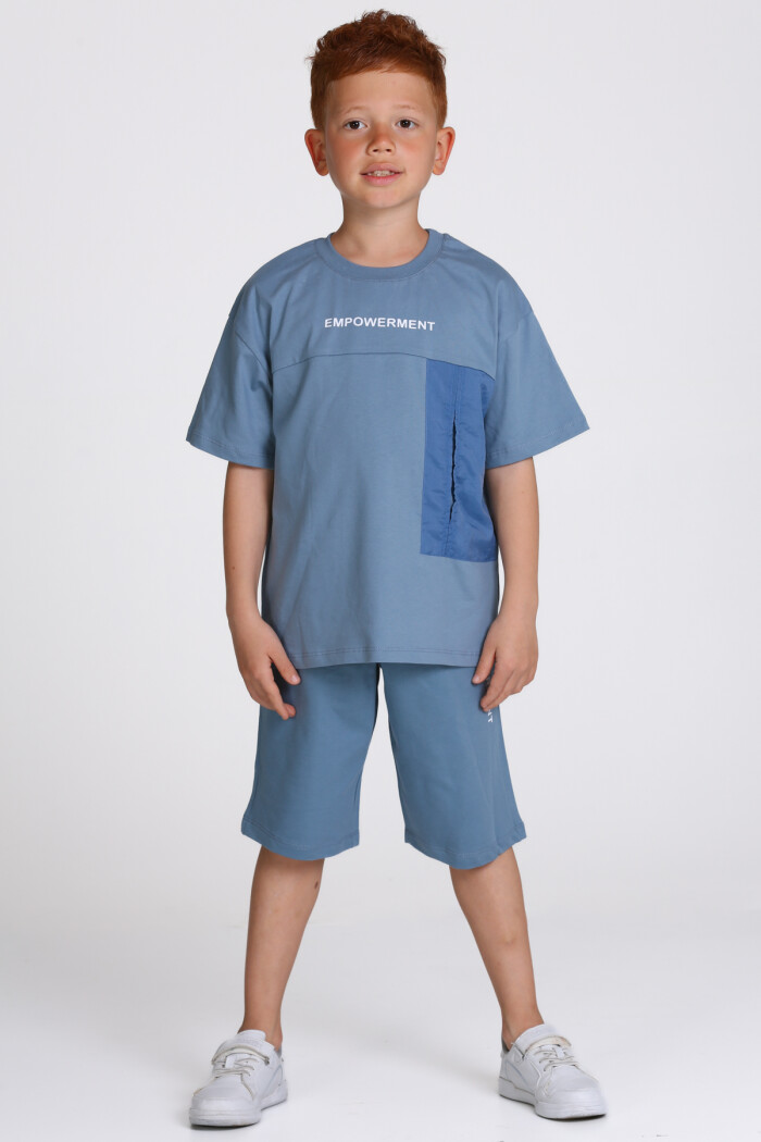 Mavi Empowerment Baskılı 5-9 Yaş Takım - 2497-4