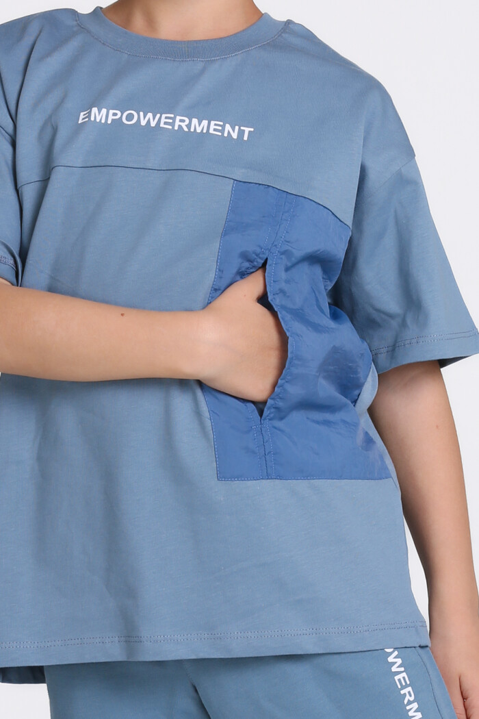 Mavi Empowerment Baskılı 5-9 Yaş Takım - 2497-4