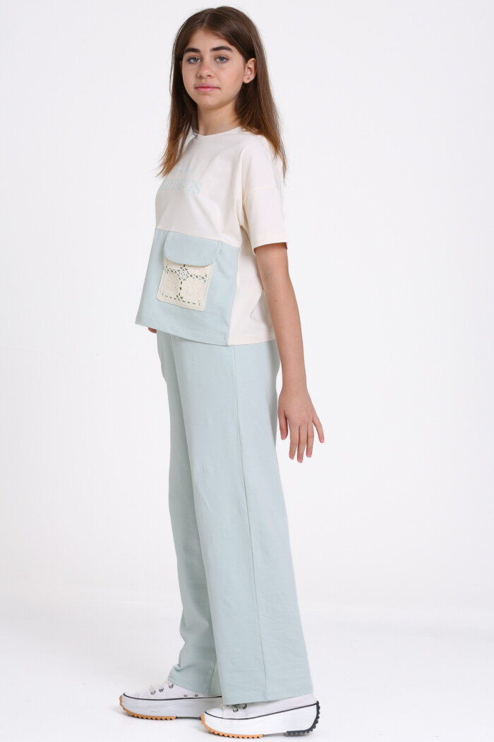 Mavi Keep Doing Good Things Baskılı 8-12 Yaş Takım - 2448-4