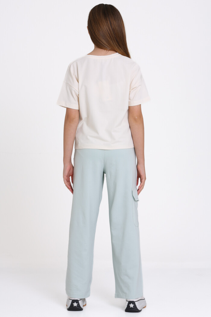 Mavi Keep Doing Good Things Baskılı 8-12 Yaş Takım - 2448-4