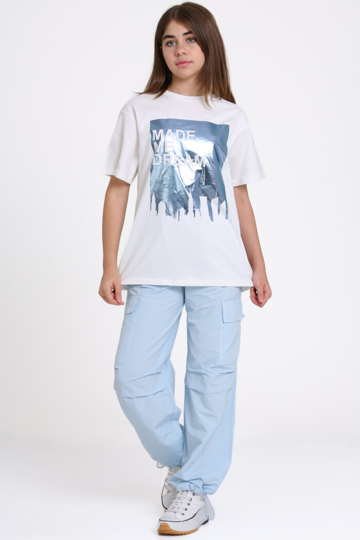 Mavi Made Me Dream Baskı 9-13 Yaş Takım - 2486-4