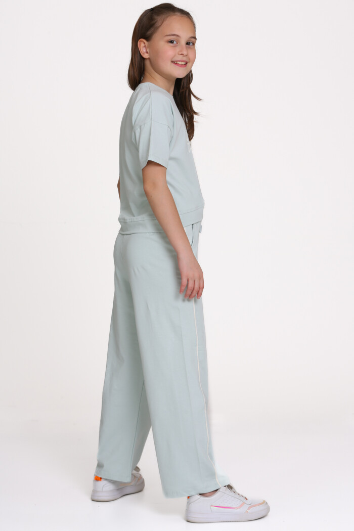 Mavi Nicely Baskılı 8-12 Yaş Takım - 2457-4