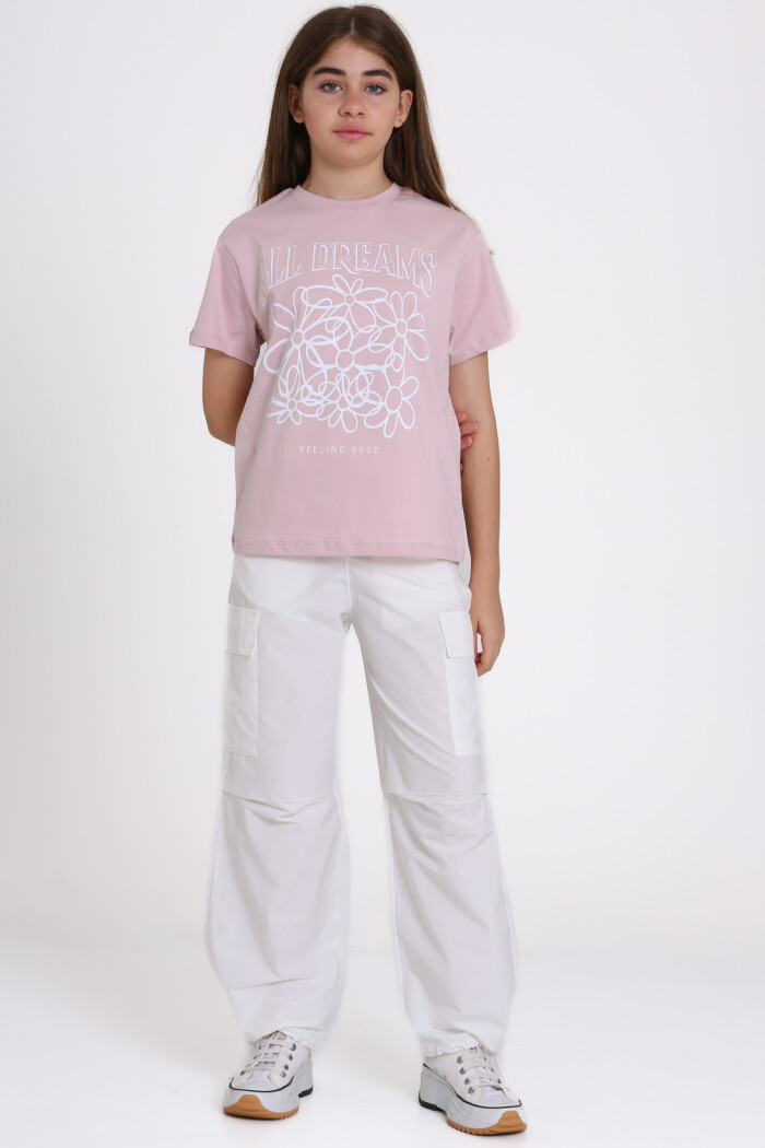 Pudra All Dreams Baskılı 9-13 Yaş Takım - 2487-3