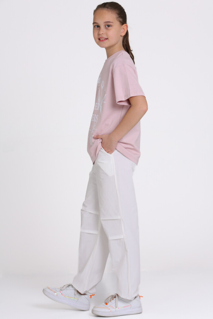 Pudra Summer Flowers Baskılı 9-13 Yaş Takım - 2482-1