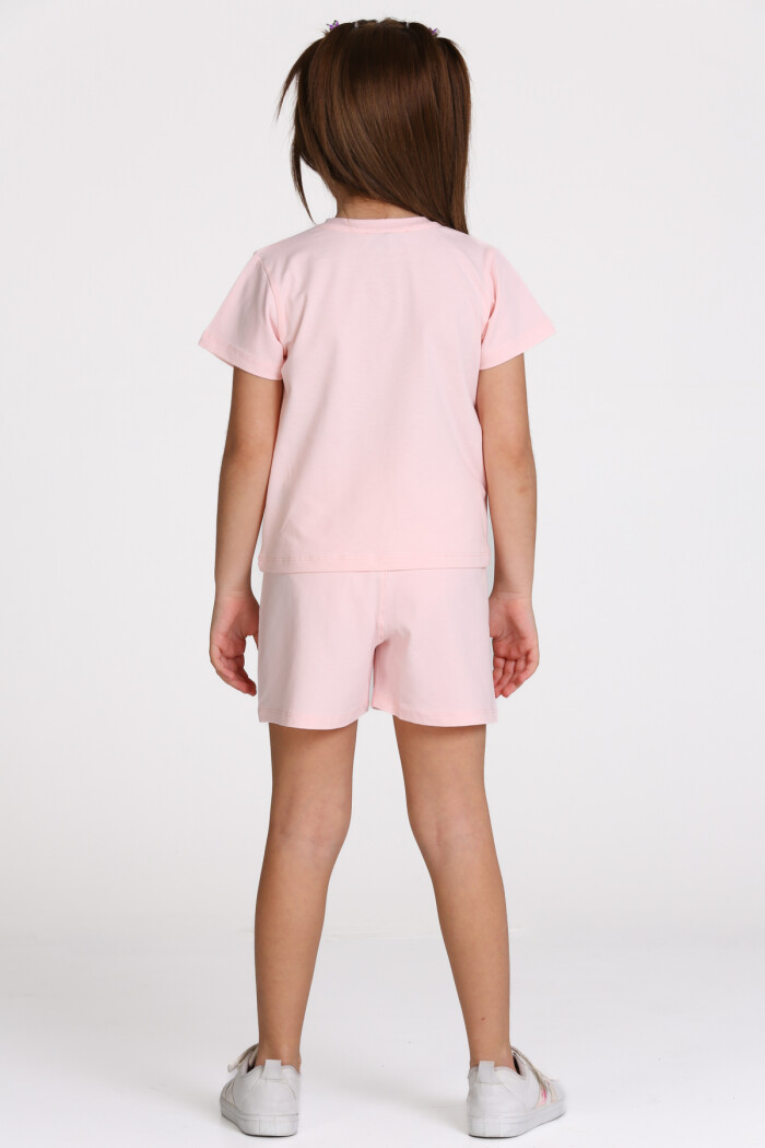 Pudra Tropical Vibes Baskılı 3-7 Yaş Takım - 2509-5