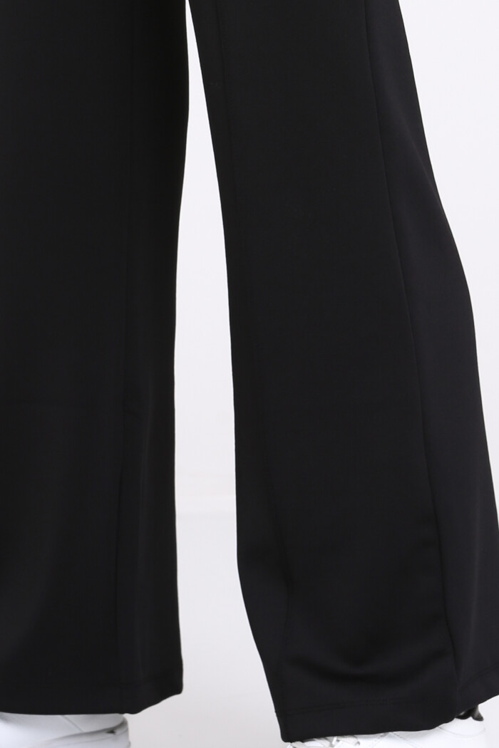 Siyah Nervür Dikişli 5-13 Yaş Pantolon - 2513-1