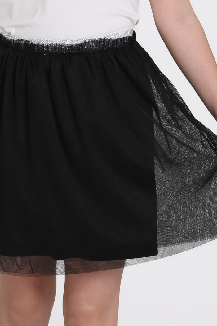 Siyah Tüllü 4-13 Yaş Etek - 81407-4