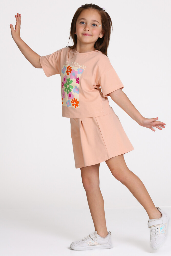 Somon Flower Power Baskılı 3-7 Yaş Takım - 2510-5