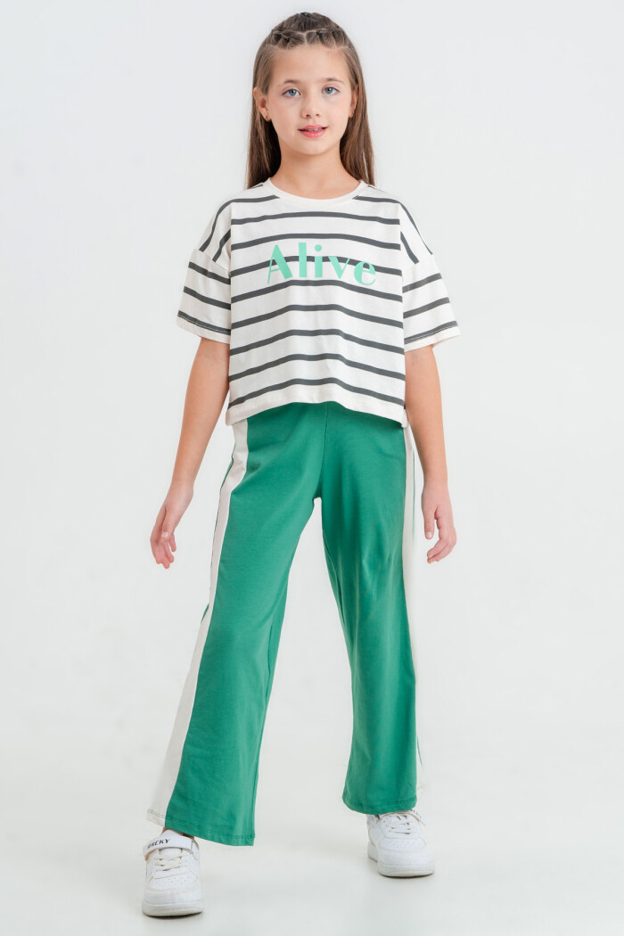 Yeşil Alive Baskı 5-9 Yaş Takım - 2421-1