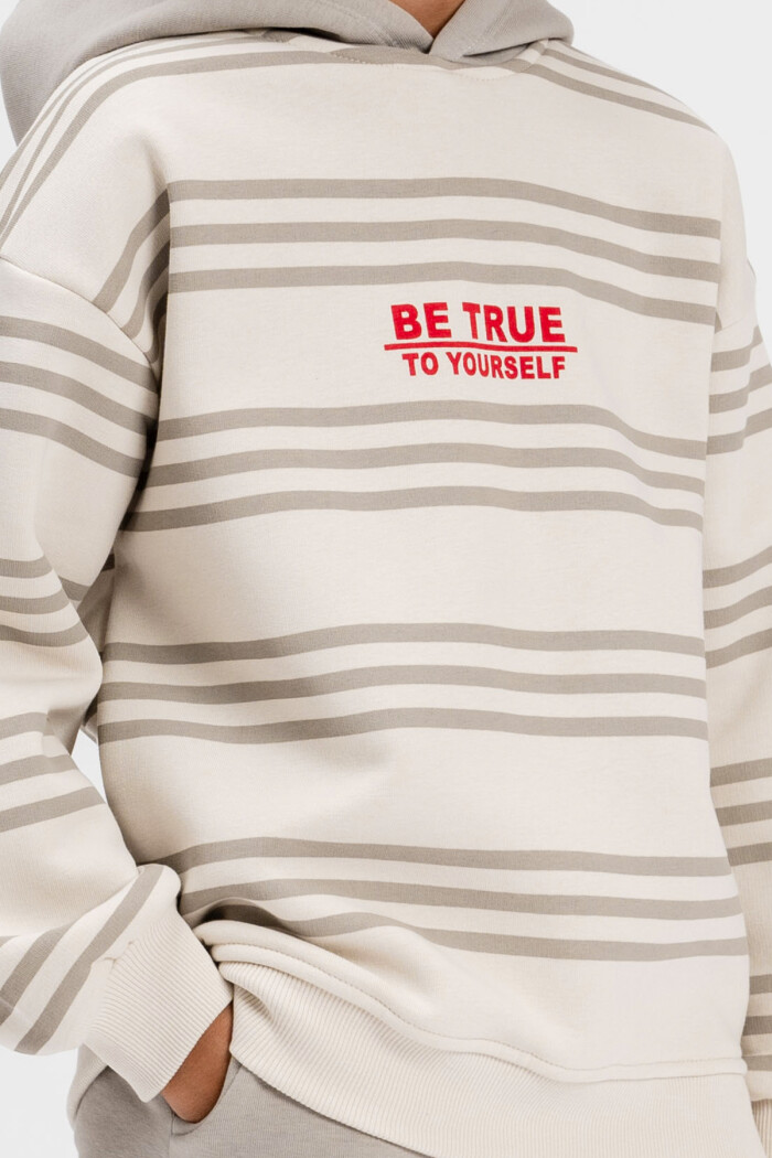 Erkek Çocuk Gri Çizgili 5-9 Yaş Takım - 3591-4