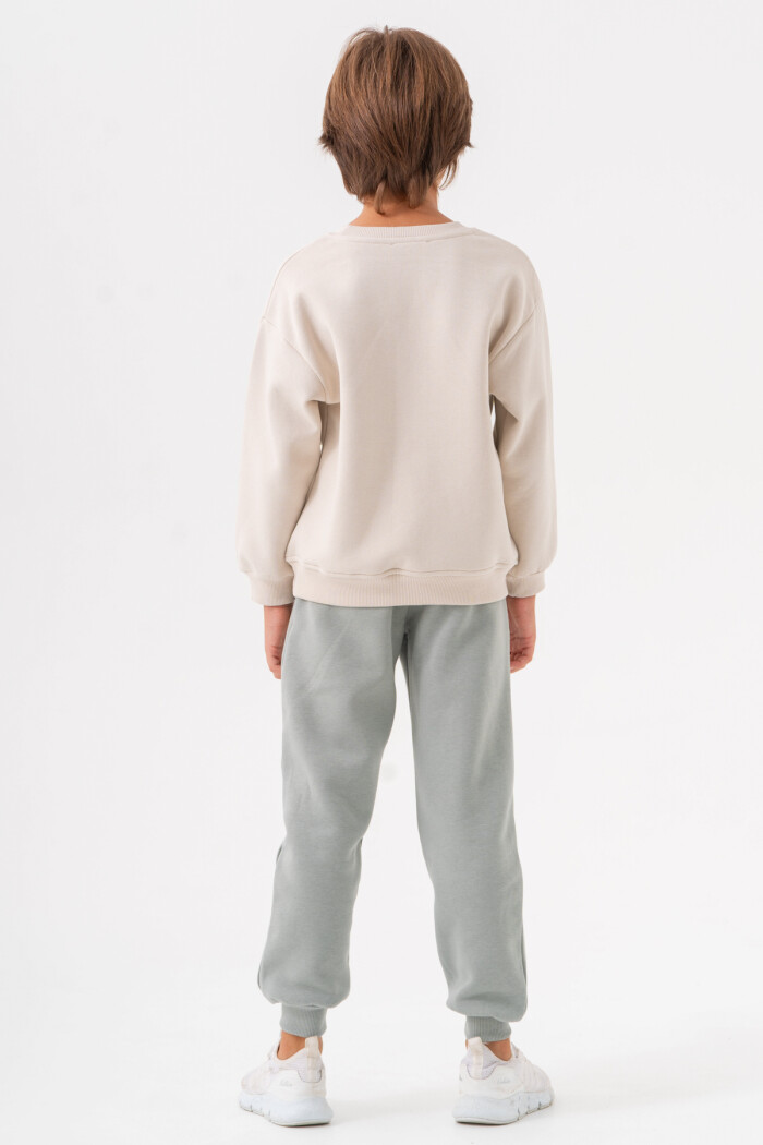 Erkek Çocuk Su Yeşili Bisiklet Yaka Cepli 5-9 Yaş Takım - 3596-1