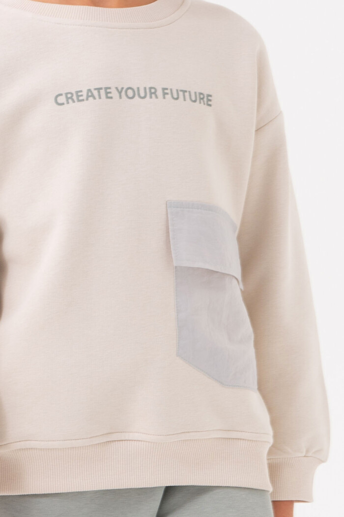 Erkek Çocuk Su Yeşili Bisiklet Yaka Cepli 5-9 Yaş Takım - 3596-1