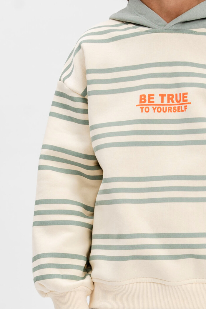 Erkek Çocuk Su Yeşili Çizgili 5-9 Yaş Takım - 3591-3