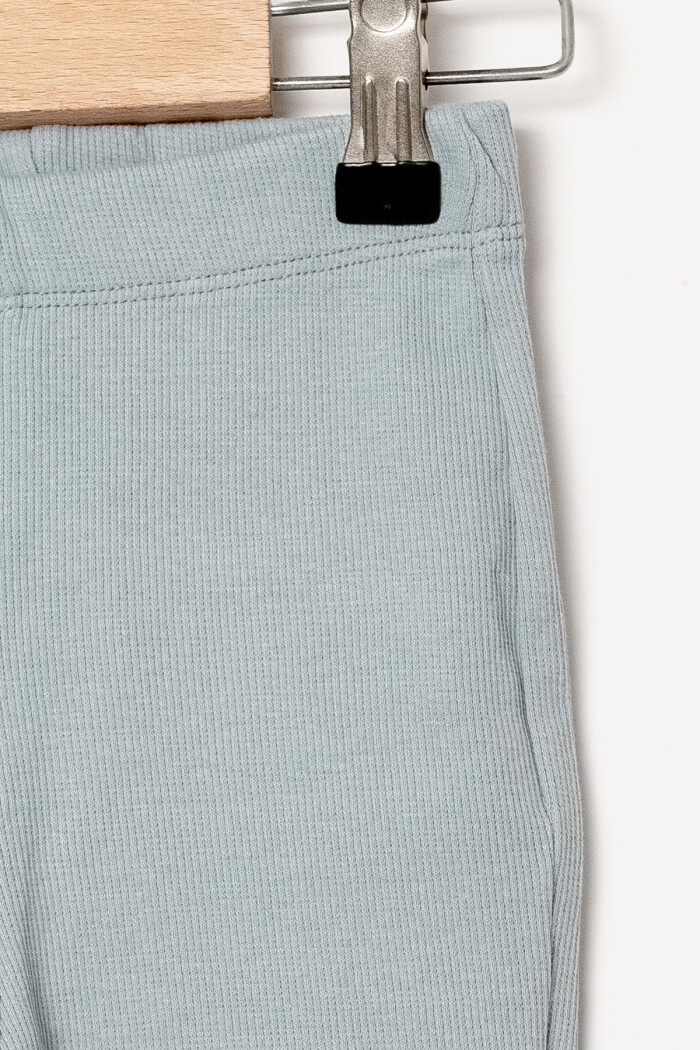 Kız Bebek Gri Fitilli Kumaş Geniş Paça 1-5 Yaş Tayt 3540-1