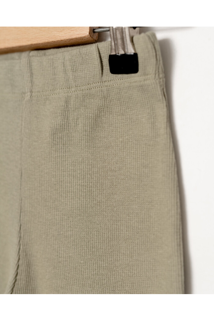 Kız Bebek Haki Fitilli Kumaş Geniş Paça 1-5 Yaş Tayt 3540-3