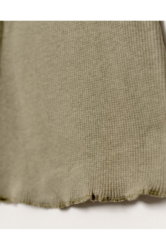 Kız Bebek Haki Fitilli Kumaş Geniş Paça 1-5 Yaş Tayt 3540-3