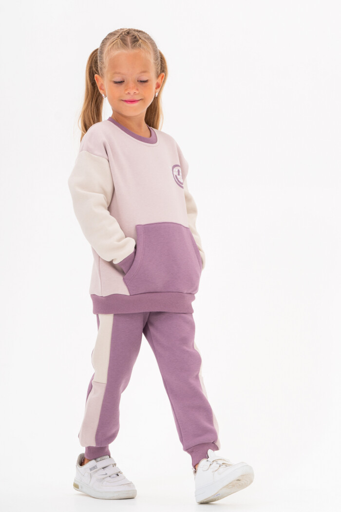 Kız Bebek Mor Kanguru Cepli 1-5 Yaş Takım - 3603-1