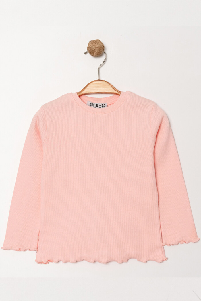 Kız Bebek Pudra Kol ve Etek Dikişli 1-5 Yaş Sweatshirt - 3545-6