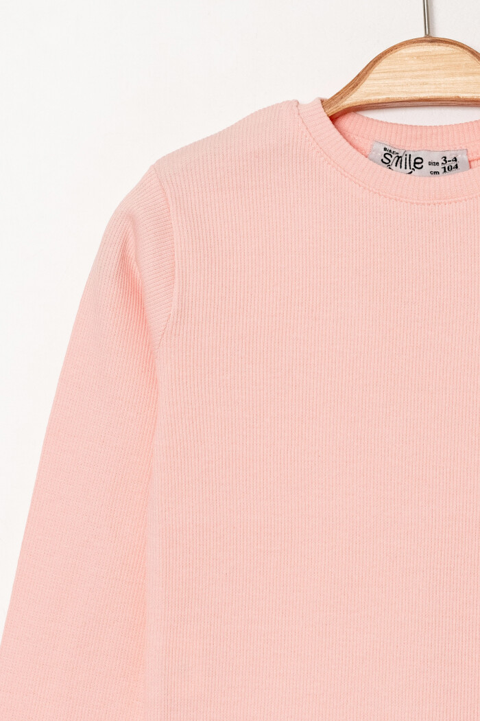 Kız Bebek Pudra Kol ve Etek Dikişli 1-5 Yaş Sweatshirt - 3545-6