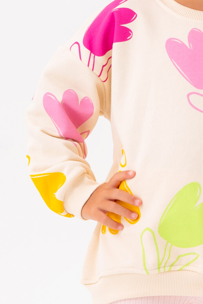 Kız Bebek Somon Bisiklet Yaka Jakar Taytlı 1-5 Yaş - 3589-4