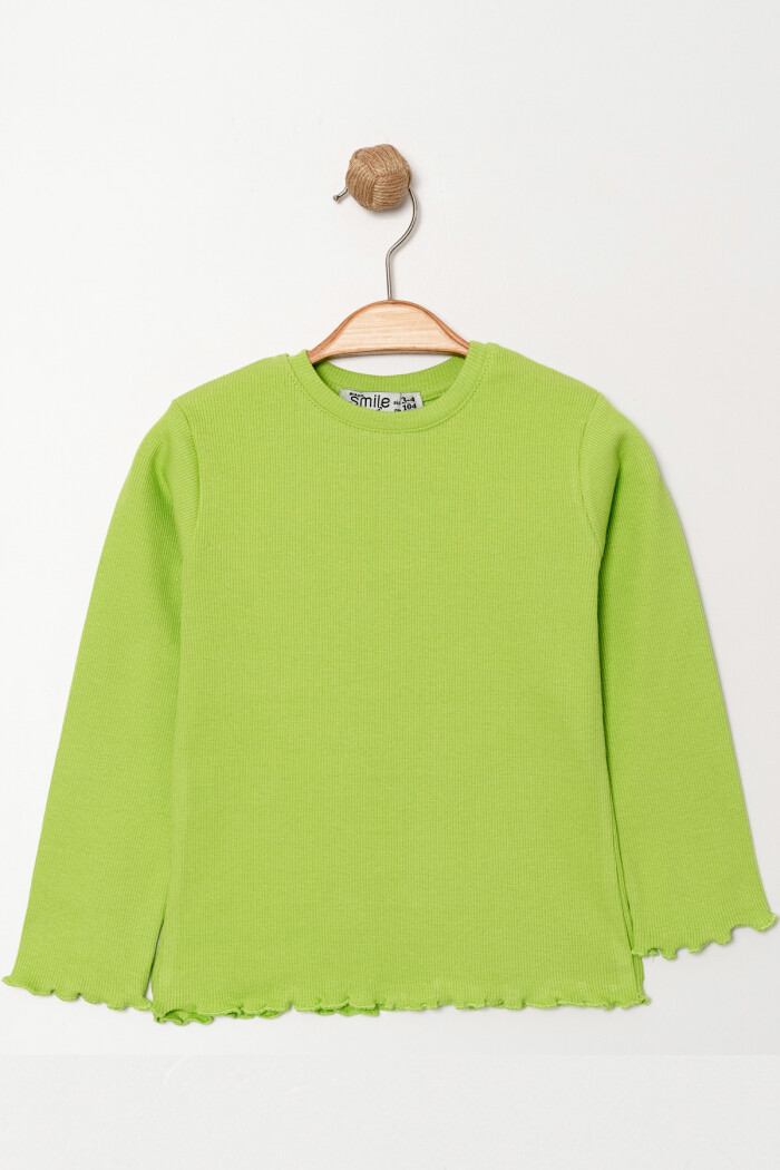 Kız Bebek Yeşil Kol ve Etek Dikişli 1-5 Yaş Sweatshirt - 3545-2