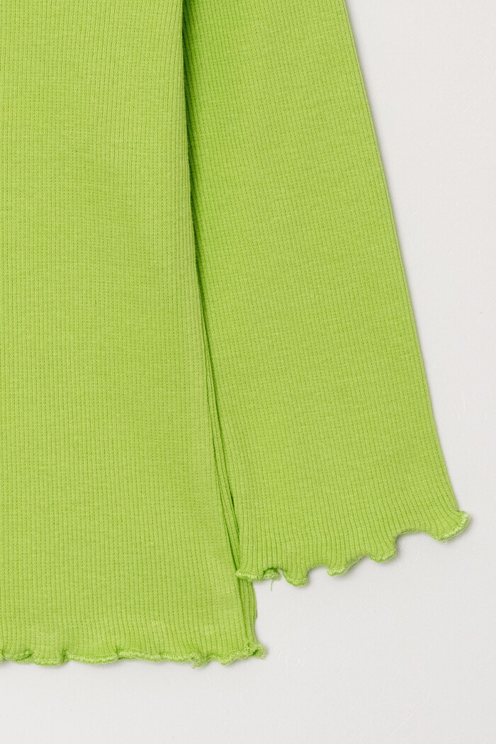 Kız Bebek Yeşil Kol ve Etek Dikişli 1-5 Yaş Sweatshirt - 3545-2