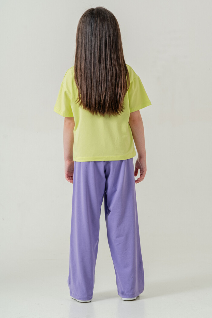 Kız Çocuk Keep Growing Baskılı Takım 3-8 Yaş Fıstık Yeşil 026-1