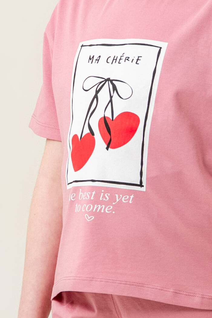 Kız Çocuk Ma Cherie Baskılı Takım 7-12 Yaş Gül 022-2