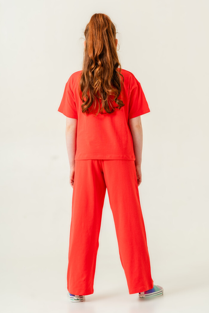 Kız Çocuk Ma Cherie Baskılı Takım 7-12 Yaş Kırmızı 022-1