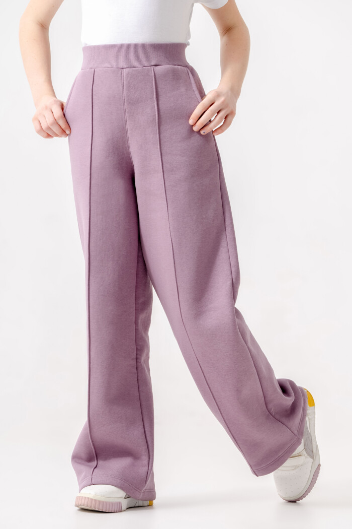 Kız Çocuk Mürdüm Beli Ribanalı 5-9 Yaş Eşofman Altı 3628-1