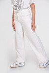 Ekru Bol Paça Gabardin 4-12 Yaş Pantolon - 23344-5