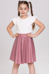 Gül Kurusu Pileli Etek 4-12 Yaş -SM09160-2