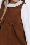 Kahve Süet Badili 2li  3-7 Yaş Elbise - 23371-2