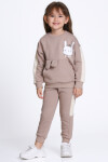 Kız Çocuk Kahve Little Cutie Baskı 1-5 Yaş Takım - 23304-4