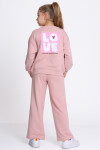 Kız Çocuk Pembe Love Baskı 5-9 Yaş Takım - 23303-4