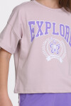Lila Explore Baskılı 8-12 Yaş Takım - 2456-3