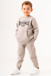 Erkek Bebek Gri Life Hard Work Nationer Baskılı 1-5 Yaş Takım - 3569-4
