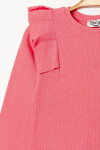 Kız Bebek Fuşya Omuz Fırfırlı 1-5 Yaş Sweatshirt - 3543-1